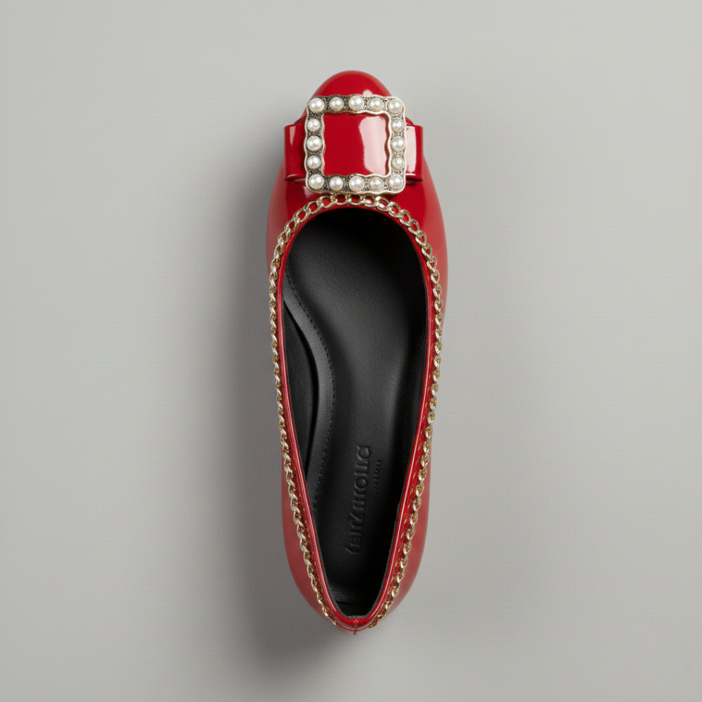 Women's Modern Pointed-Toe Faux Leather Flats