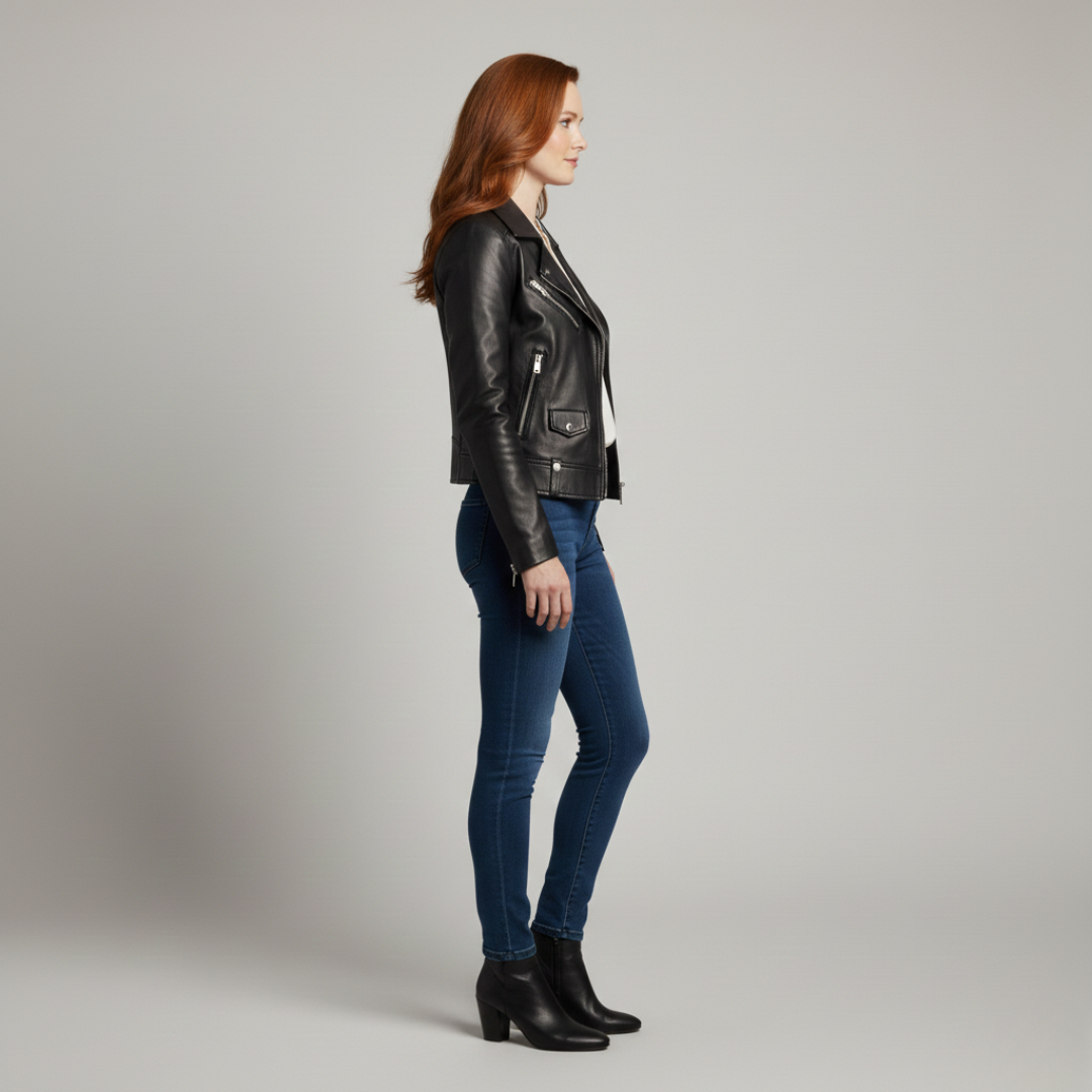 Women's Black Leather Jacket