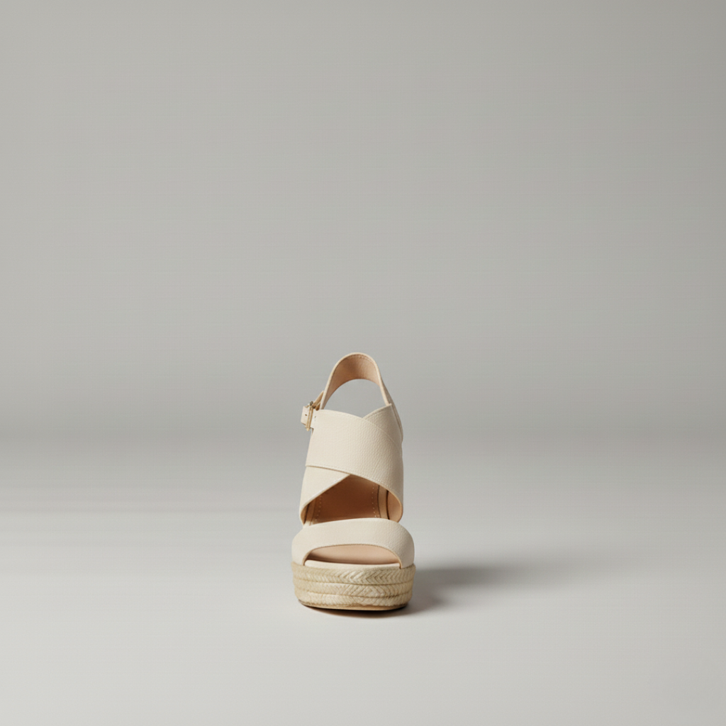 Women's White Wedge Sandal