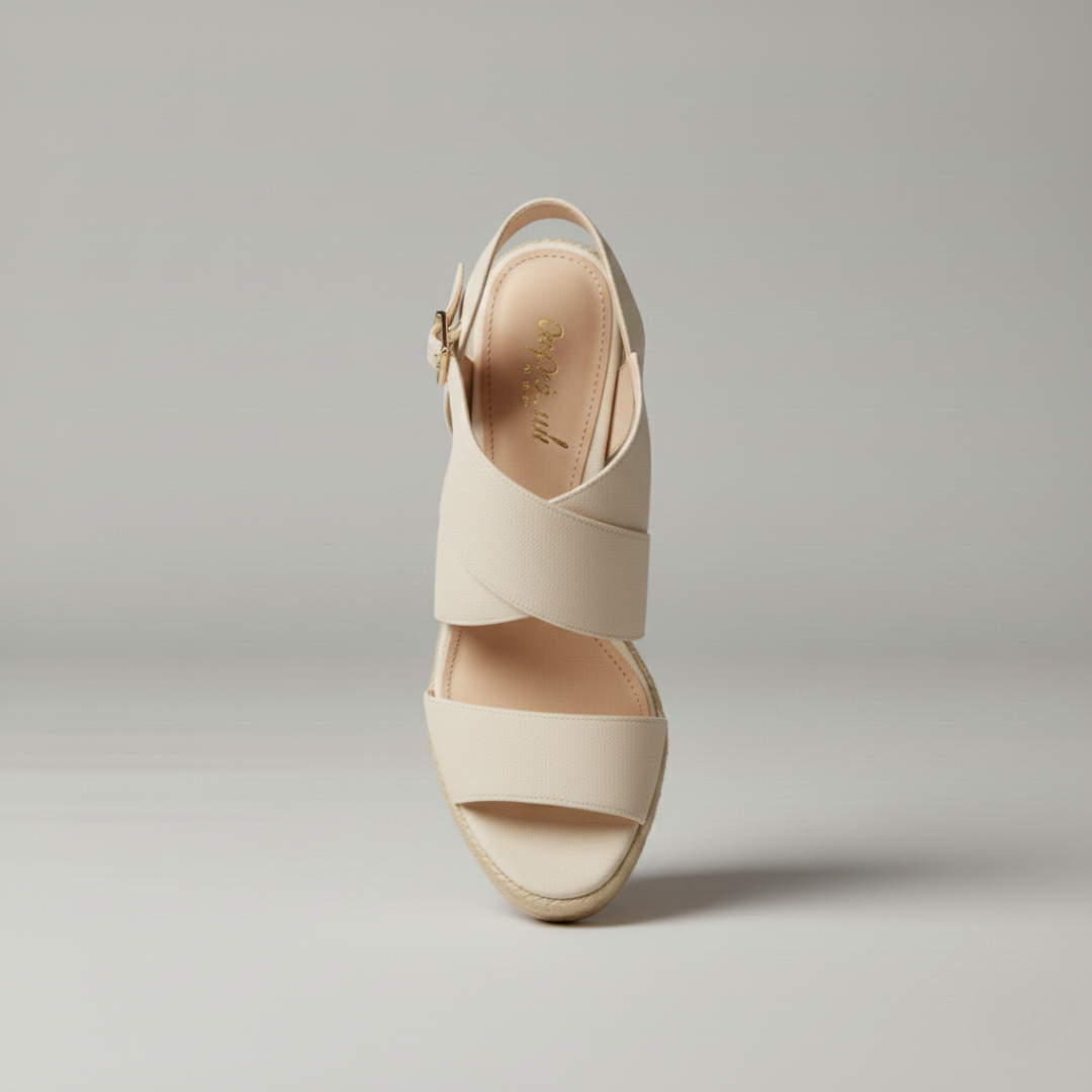 Women's White Wedge Sandal