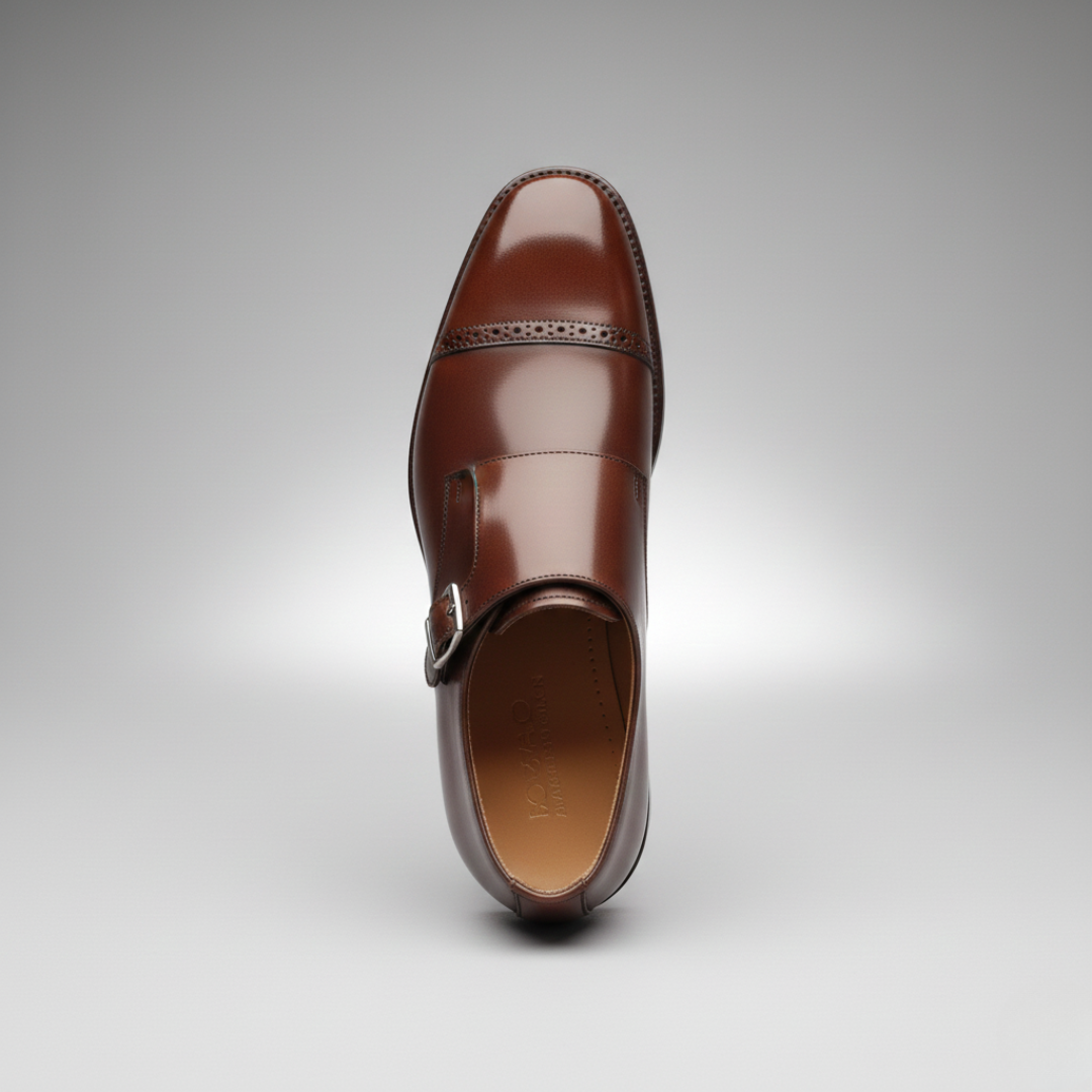 Men's Brown Double Monk Strap Dress Shoe