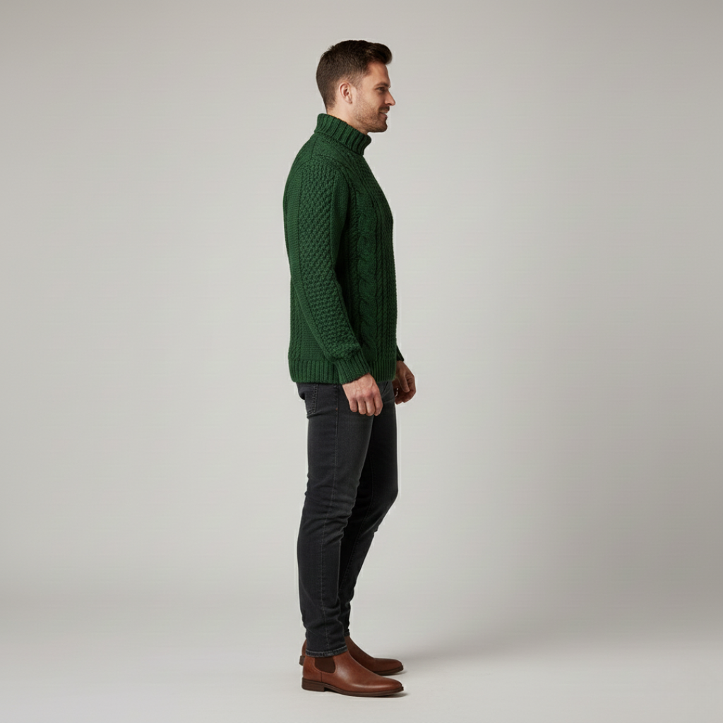 Men's Green Knitted Sweater