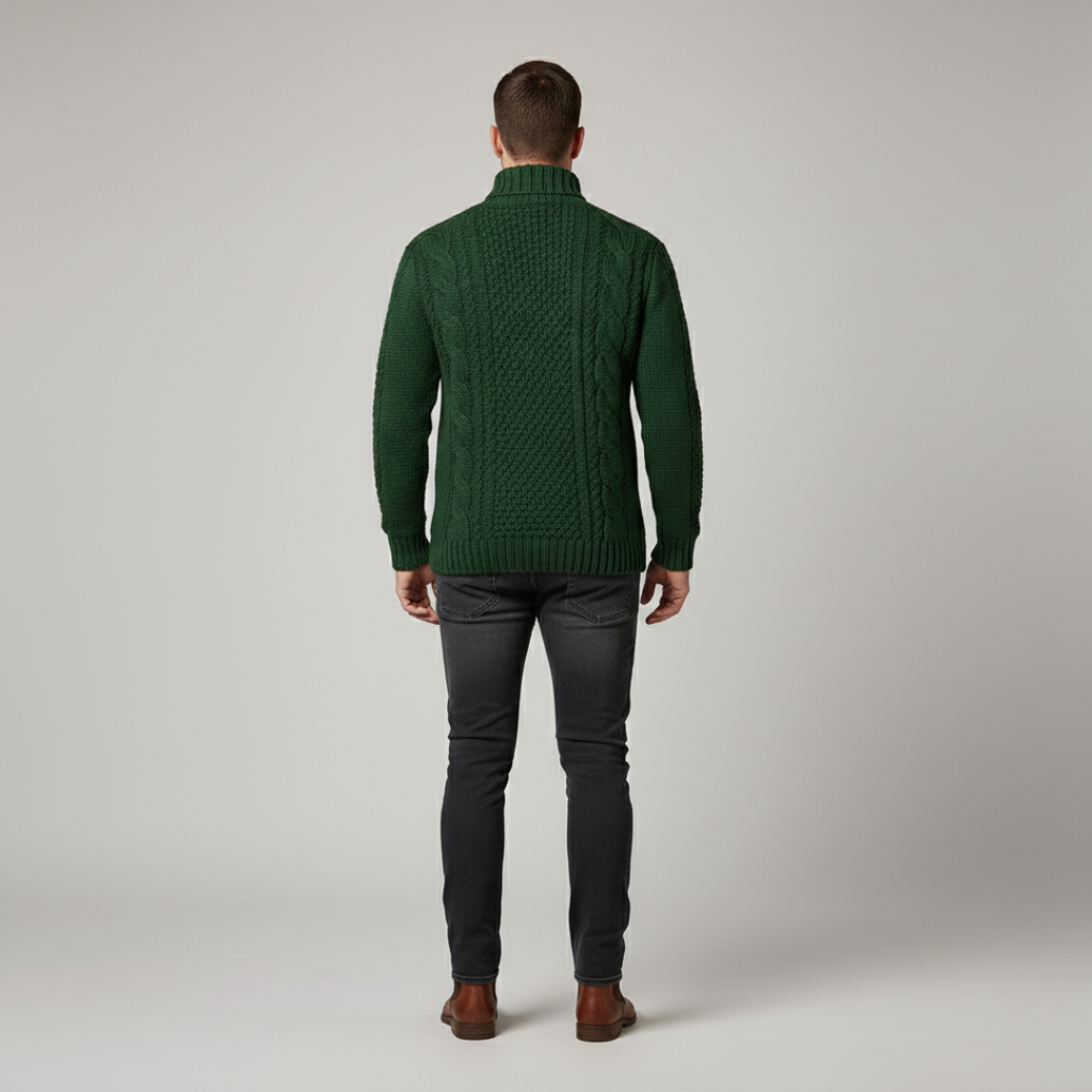 Men's Green Knitted Sweater