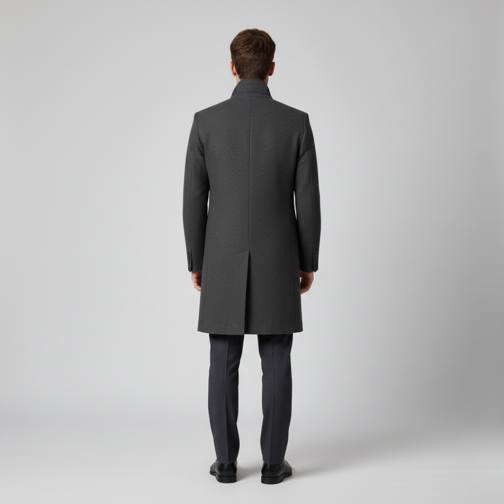 Men's Black Trench Coat