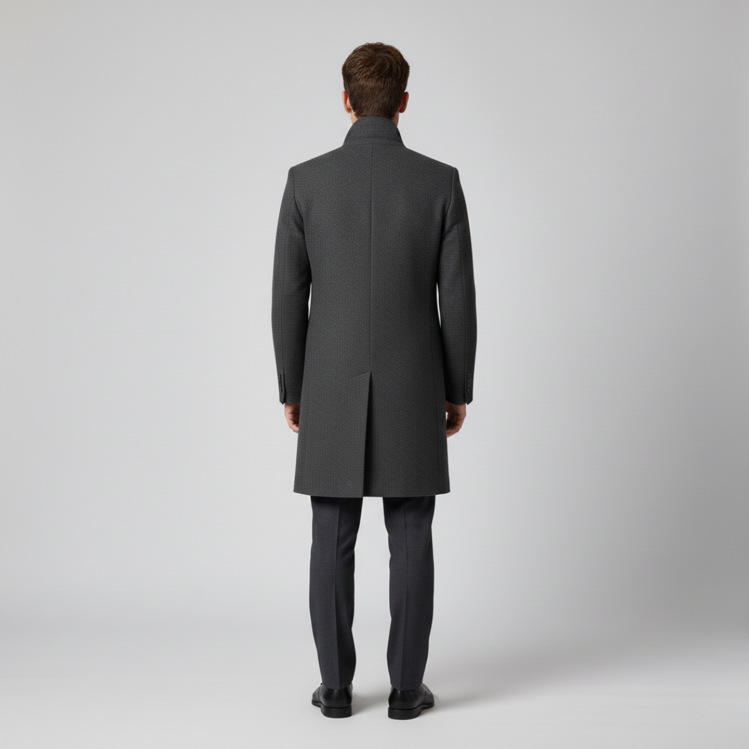 Men's Black Trench Coat
