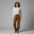 Women's Comfy Brown Knit Pants