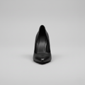 Women's Elegant Black Leather High Heel Pump